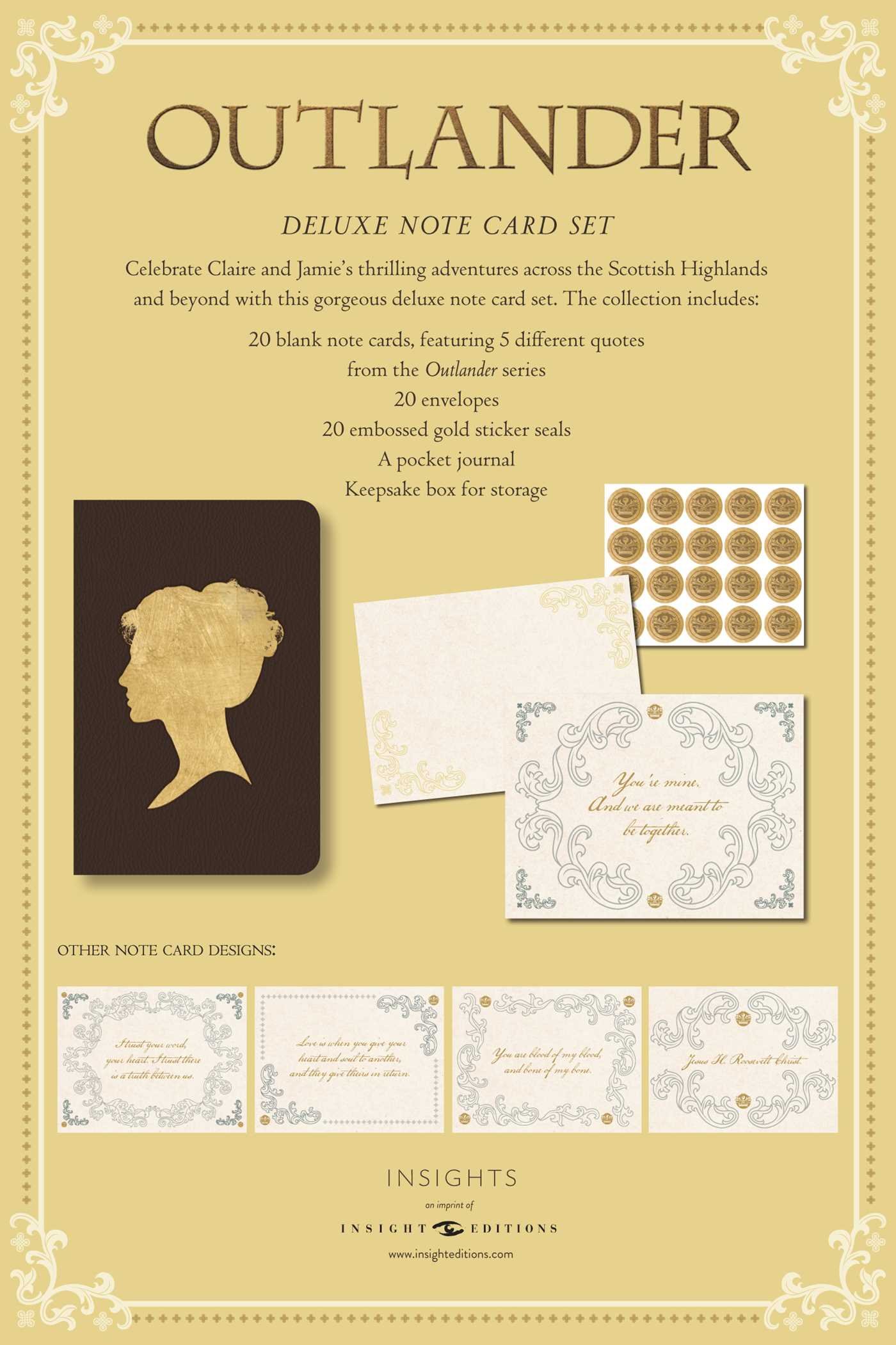 Outlander: Deluxe Note Card Set (With Keepsake Book Box) (Science Fiction Fantasy)