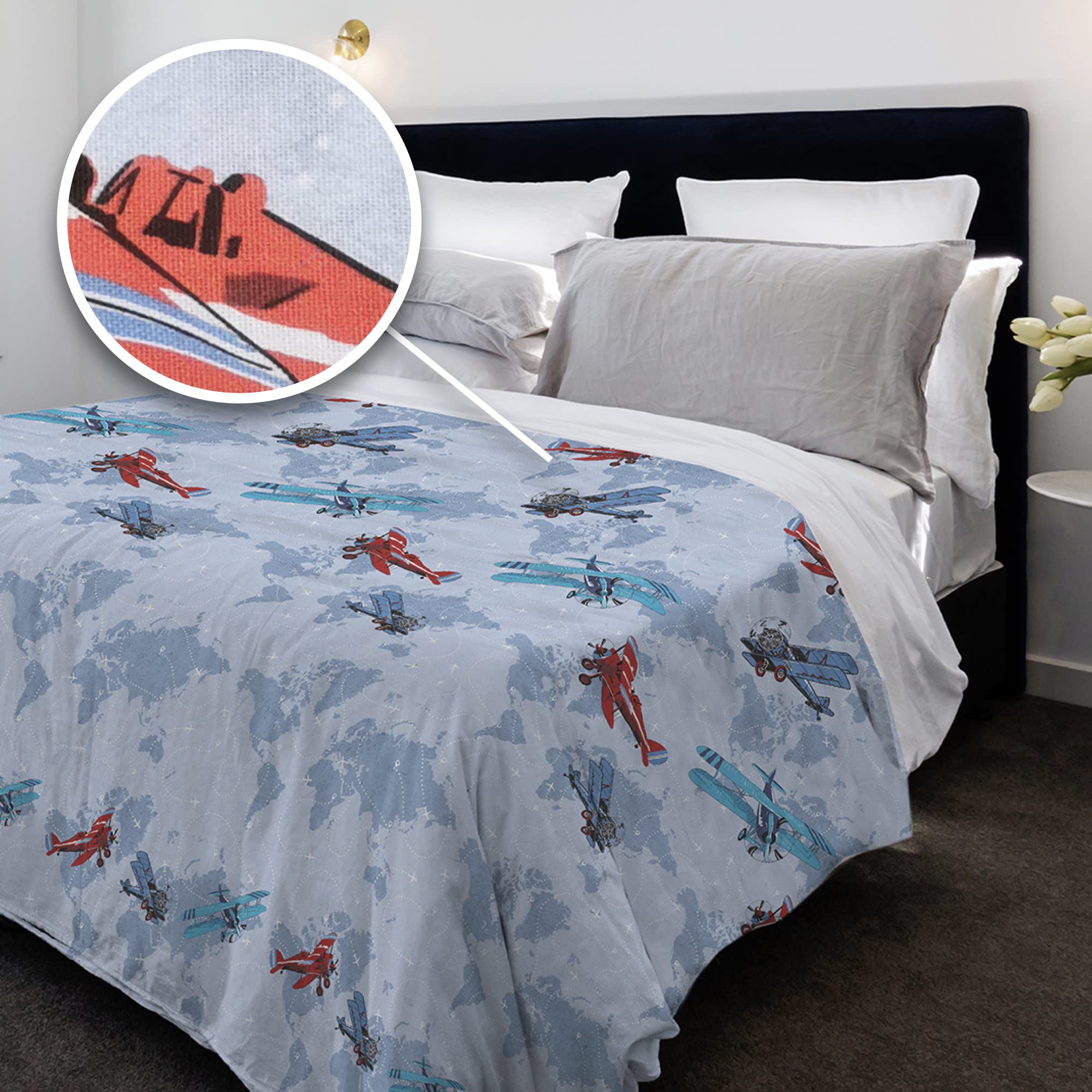 PENSIERI DELICATI Double Bed Sheet 260 x 280 cm, Single Sheet 100% Cotton Pique, Ideal as Furnishing Towel - Image 2