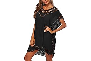 Womens Hollow Out Bathing Suit Cover Ups Plus Size Beach Bikini Swimsuit Coverup