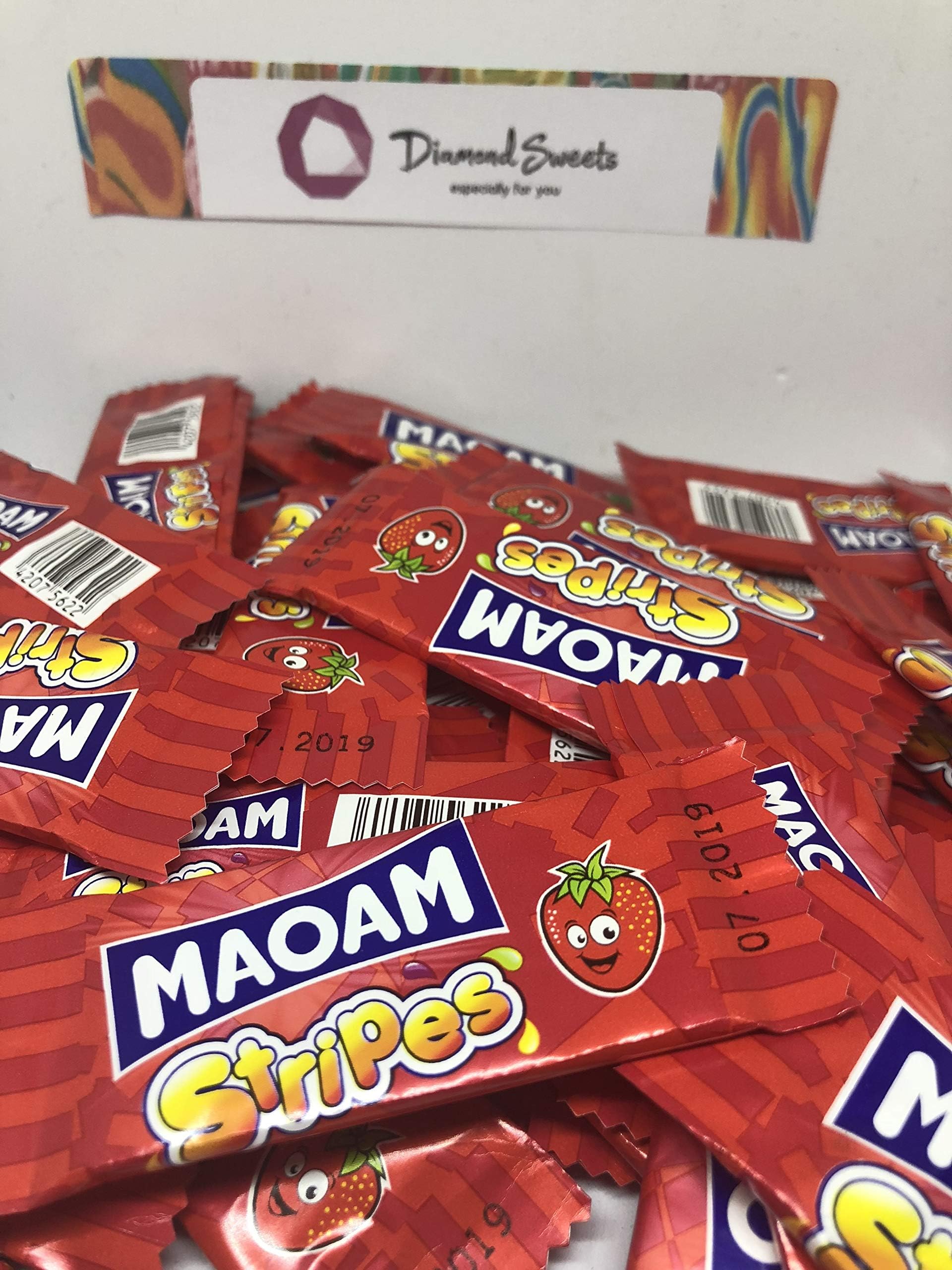 20 x Haribo Maoam Stripes by Diamond Sweets - Choose Your Own Flavour !! (Strawberry)