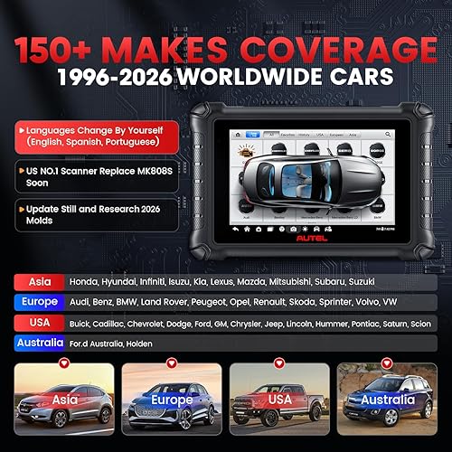 Miniatura 9 de Autel MaxiCheck MX900, 2023 Herramienta de escaneo bidireccional con más de 40 reinicios, nivel superior de MK808 MX808 MK808BT, escáner OBD2