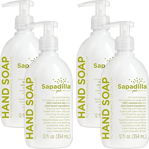 Miniatura 10 de Sapadilla Jabón de manos líquido biodegradable de pomelo + bergamota, bomba de 12 onzas, (paquete de 1)
