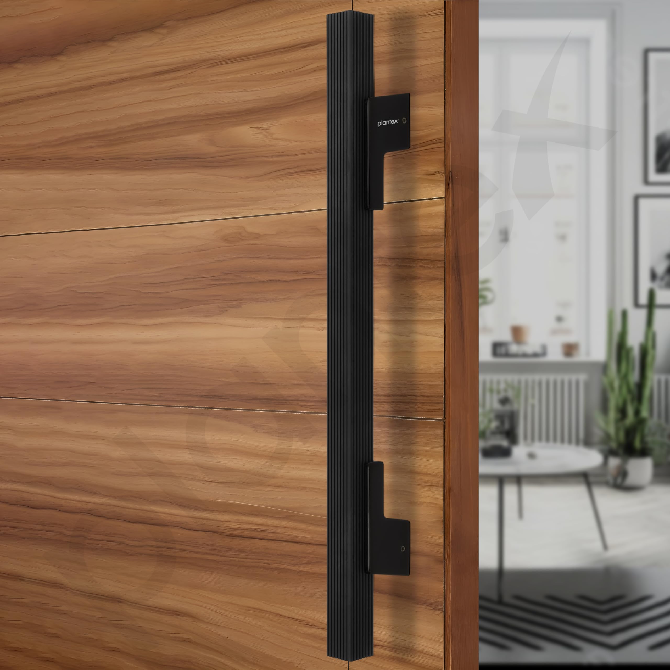 Plantex 17 Inch Main Door Handle for Wooden Doors - Pull-Push Handle Accessory (Pack of 1, Black) — Amazon image 5