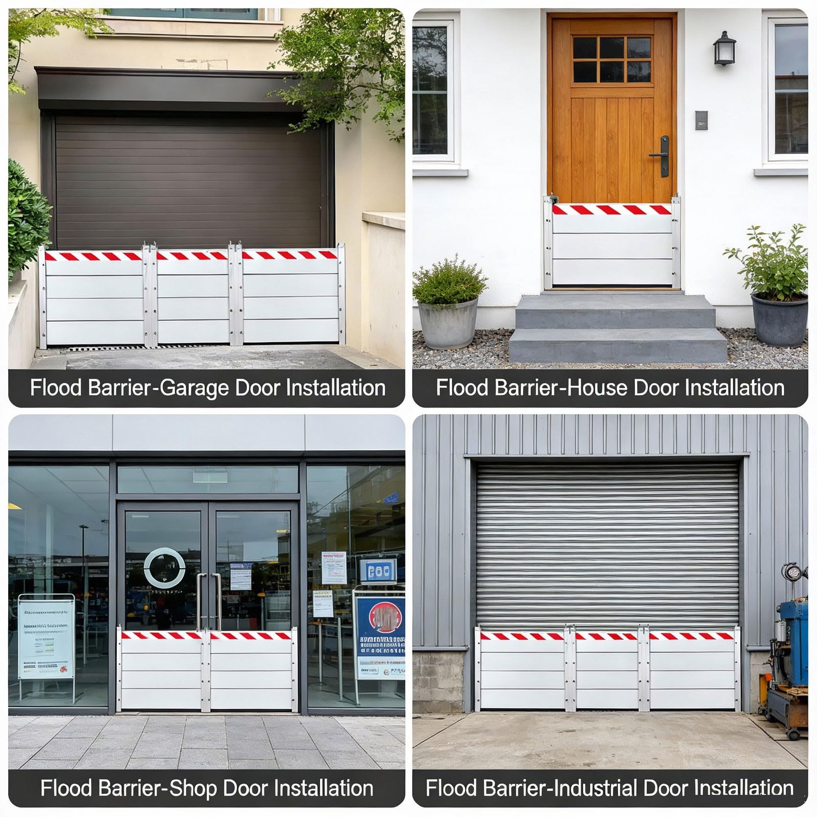 Aluminium BarrièRe Anti-Inondation 80x60cm Barrières, Joint Porte Garage BarrièRe Anti Inondation, Panneau de PréVention Des Inondation, BarrièRe Mobile de Protection Contre Les Inondations