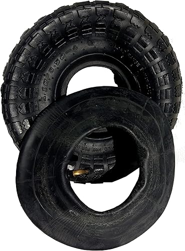 Miniatura 4 de Juego de neumáticos y tubo interior 4.103.50-4 para carretilla neumática inflable y rueda de carretilla de mano llanta de 10 pulgadas 4 '' (3.00-4)