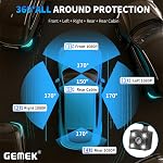 5 Channel Dash Cam 360° View 5G WiFi & APP Control, GEMEK 2K Front and Rear Inside, Left Right Dash Camera for Cars Free 64GB TF Card, G-Sensor, Night Vision, 24H Parking Mode