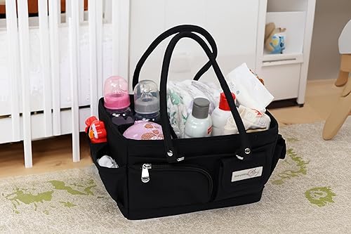 Miniatura 9 de Everything Mary White Flower Deluxe Store and Tote - Organizador de bolsas de almacenamiento para manualidades, costura, papel, arte, escritorio,