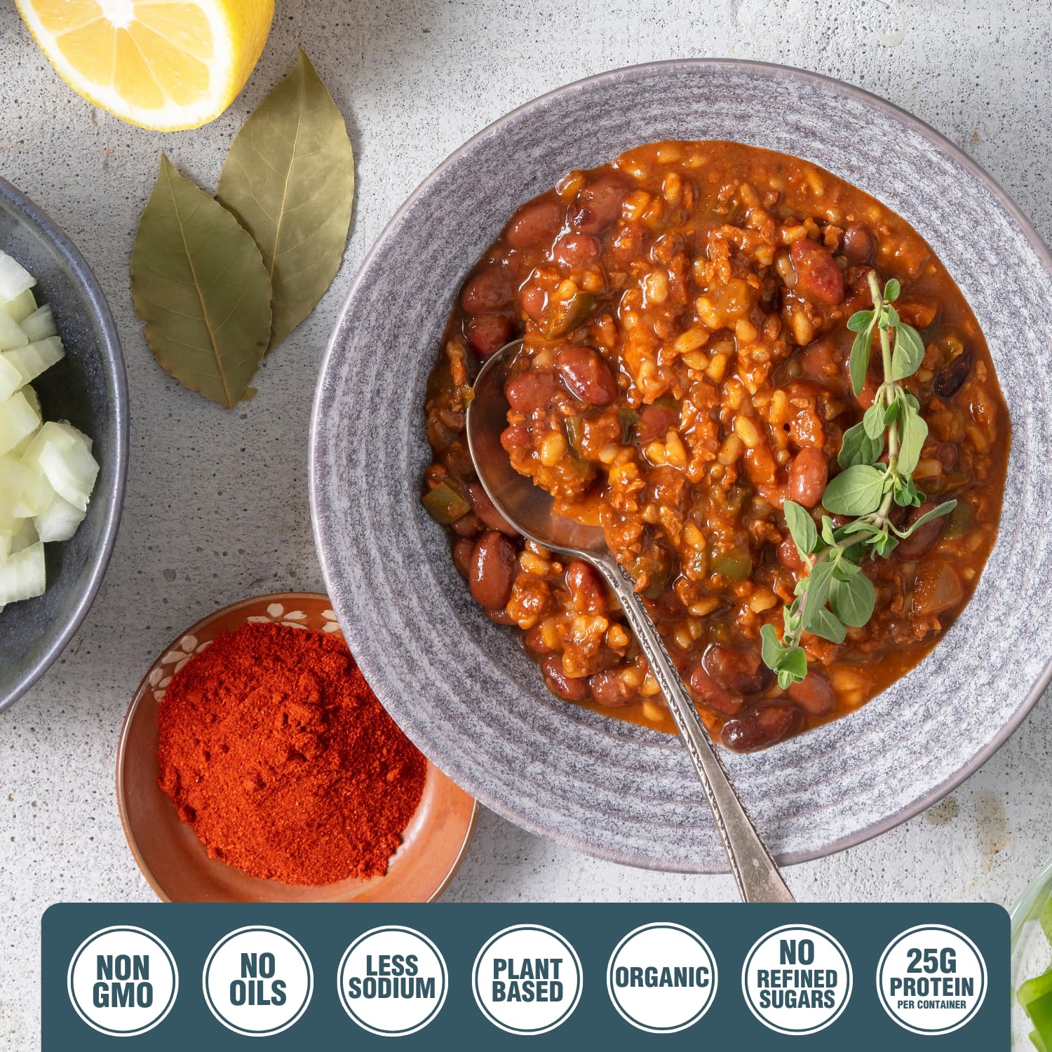 PLANTSTRONG Chili & Stew – USDA Organic, Non-GMO, Plant-Based, Vegan, Gluten-Free, Oil-Free, Lightly Salted, Ready to Heat & Serve (16.9 oz, Spicy Cajun Jambalaya Stew)