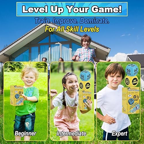 Miniatura 7 de Juego de dados de entrenamiento de fútbol, paquete de 2, regalos ideales de fútbol para niños de 8 a 12 años, niñas, equipos y ejercicios de