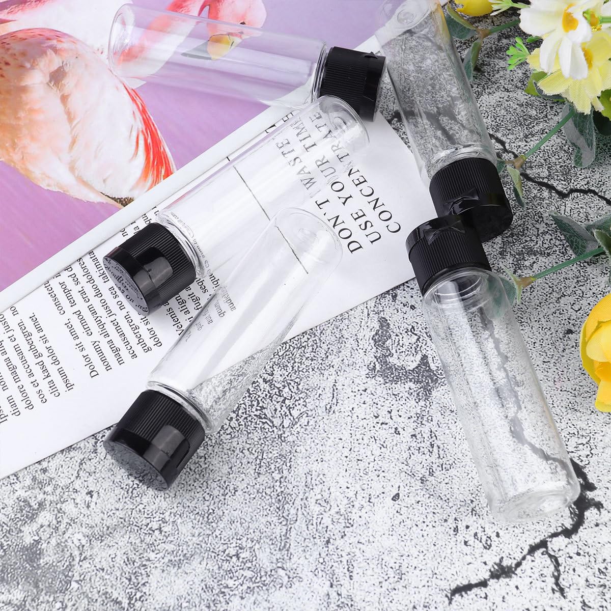SOLUSTRE 24 Stück 30ml Tragbare Leichte Wiederbefüllbare Flaschen aus Pp und Pet Leere Kosmetikspender für Hautpflege und Reisen Multifunktionale Reisebehälter