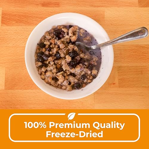 Miniatura 3 de Nutristore Paquete de 3 variedades de desayuno liofilizado  Granola de arándanos, sartén de desayuno, avena con manzana y canela  Alimentos a granel