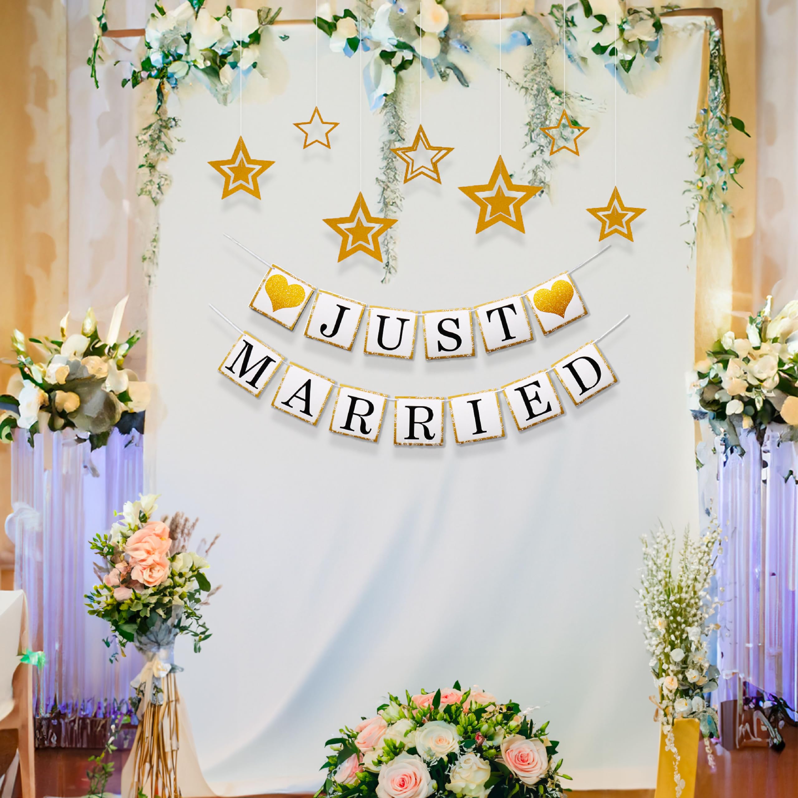 Amazon.co.jp: HaHaHa! ウェディング Just Married 結婚式 お祝い 婚約 