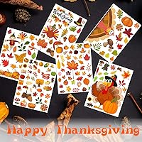 Vista 5 de Funnlot Se adhiere a la ventana de otoño, 158 unidades de Acción de Gracias para ventanas de cristal, decoración de otoño para oficinas, pavo