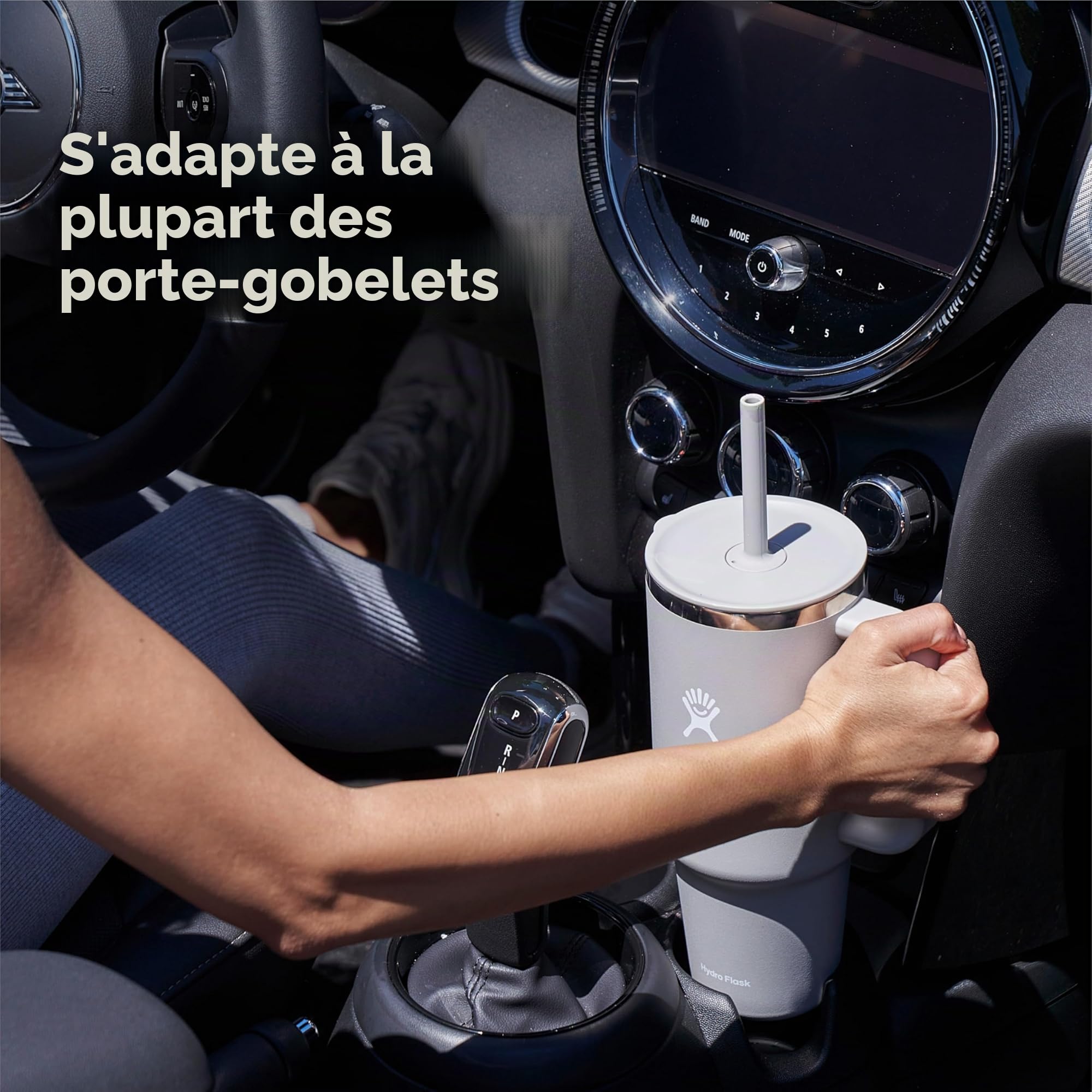 Hydro Flask - Travel Tumbler - Gobelet de voyage 1180ml (40 oz) avec couvercle à paille pressé refermable - Acier inoxydable - Couvercle résistant aux éclaboussures - Black