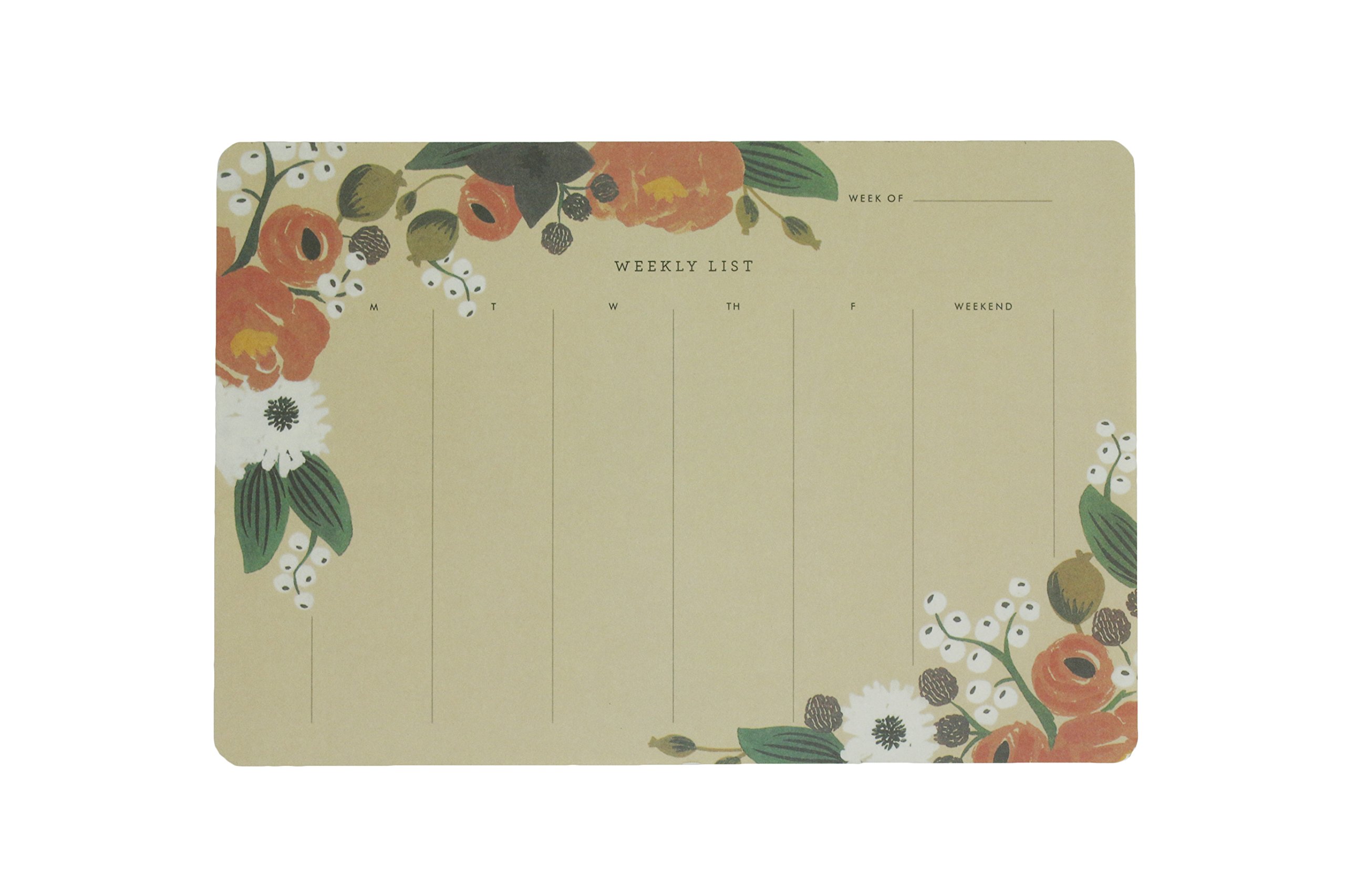 Make to Do List Weekly Planner Noted Pad Daily Calendar by Excelity (Garden)