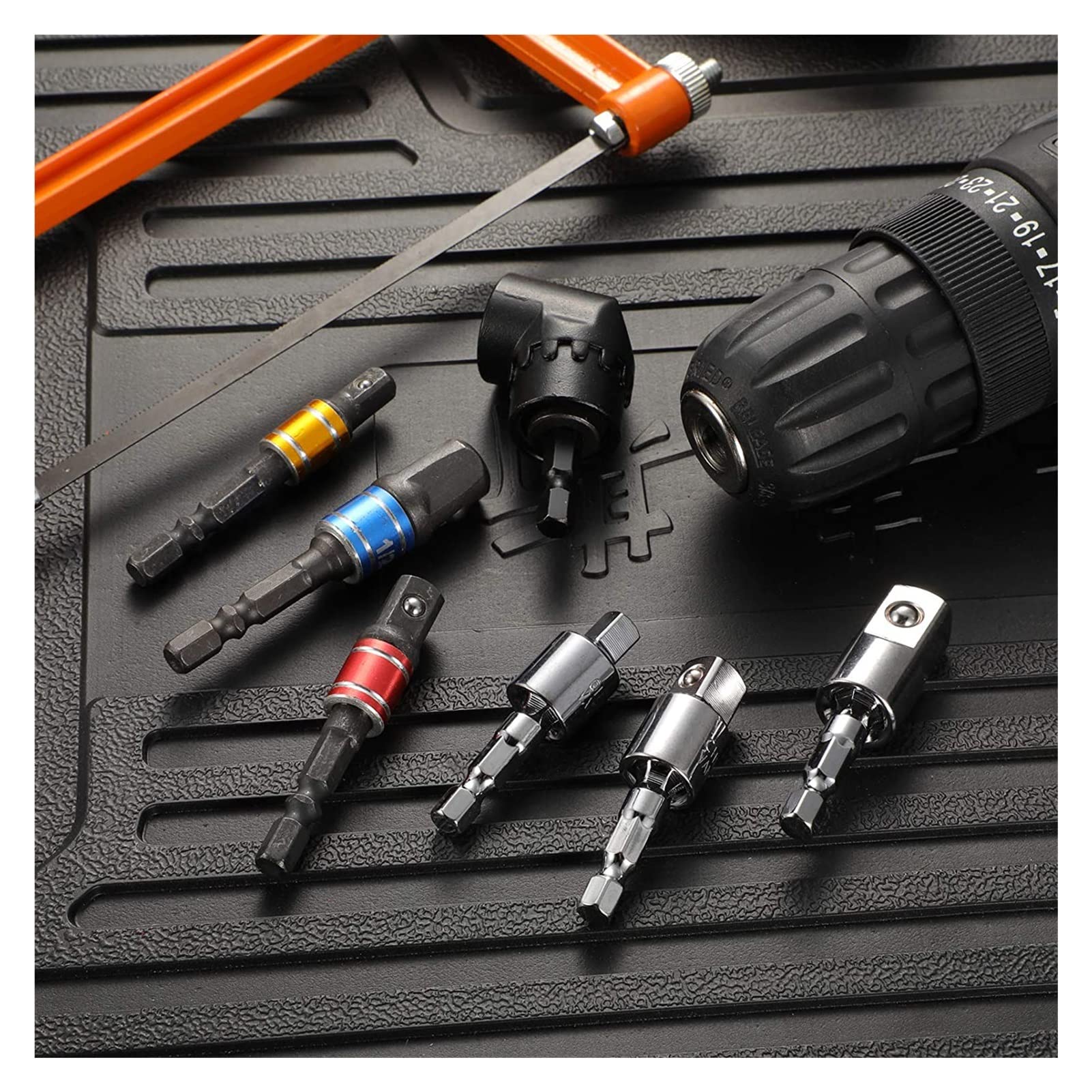 Zestaw adapterów tulei uderzeniowej, Zestaw adapterów do wiertarki, gniazd wiertarskich, bitów kątowych 105° i reduktorów(20pcs)