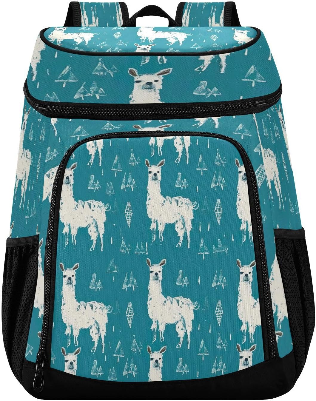 Lovely Alpaca Cooler Backpack 36 Cans Leakproof Waterproof Backpack Cooler Bag Beach Accessories Travel Camping Fishing Backpack for Women Men