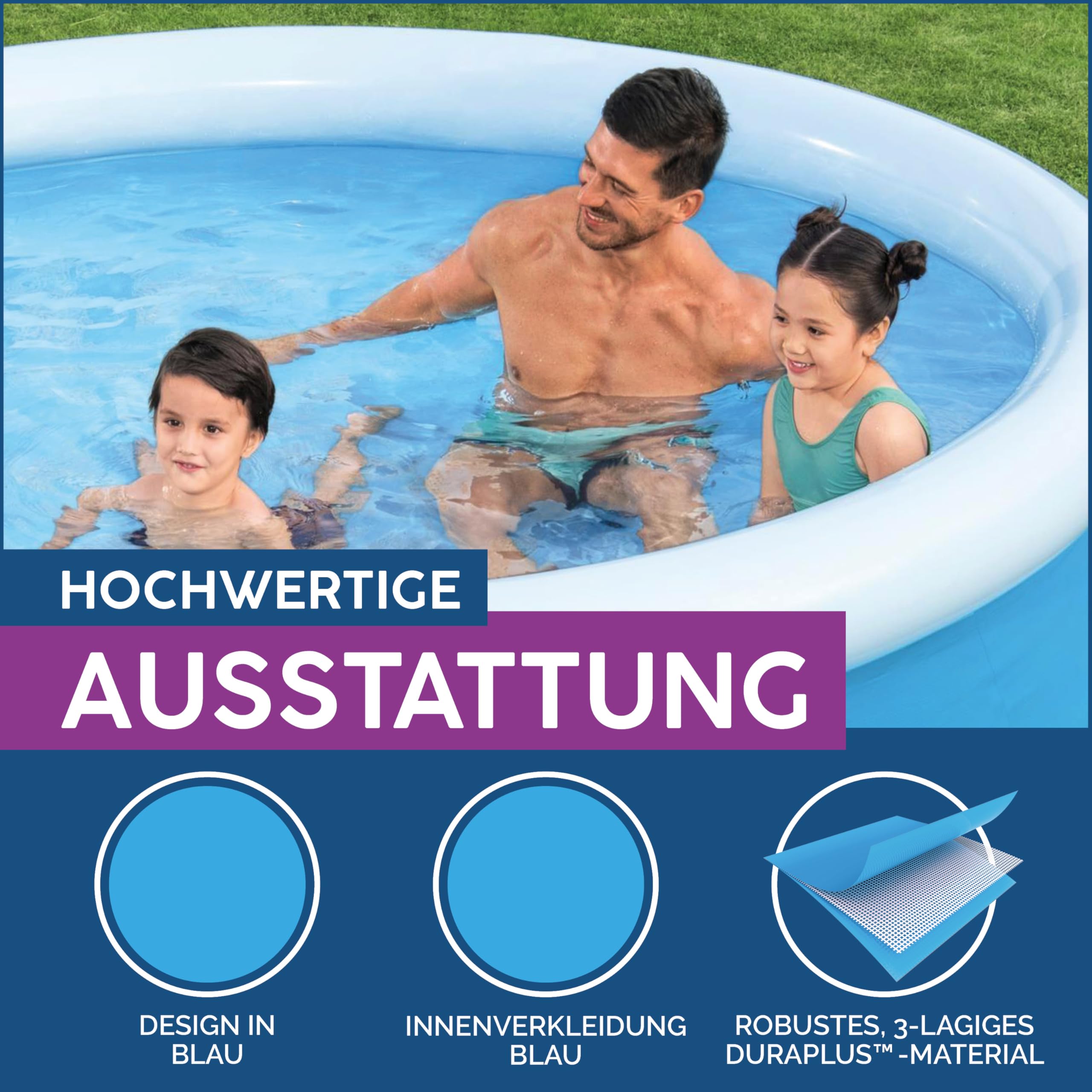 Bestway Fast Set Aufstellpool 305 x 66 cm blau rund