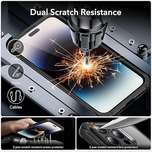 Miniatura 7 de ESR - Funda completa para iPhone 14 Pro Max, compatible con MagSafe, a prueba de caídas de grado militar, protector de pantalla incorporado de