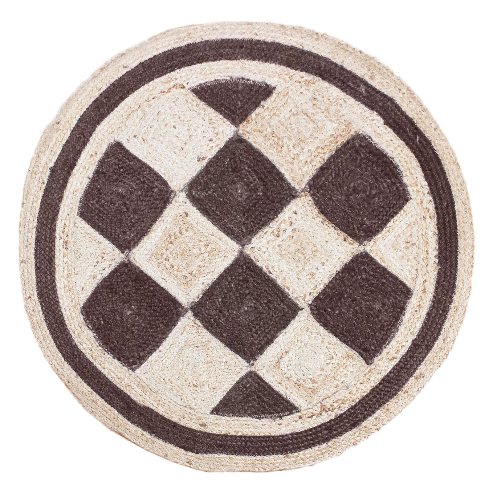 Tapis kilim rond robuste de 240 cm pour protéger et embellir un grand salon