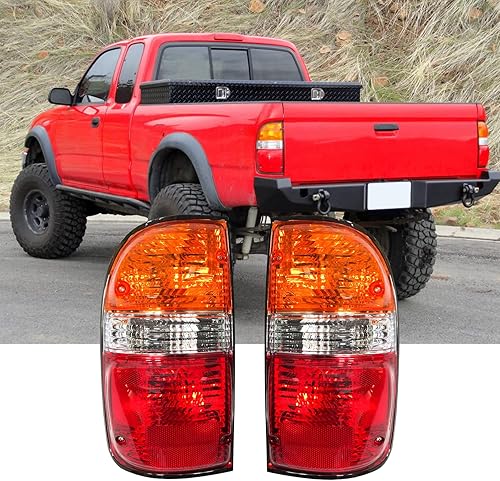 Miniatura 7 de Rongxu - Conjunto de luces traseras para automóvil compatible con Tacoma 2001, 2002, 2003, 2004, luces de freno laterales del pasajero y del