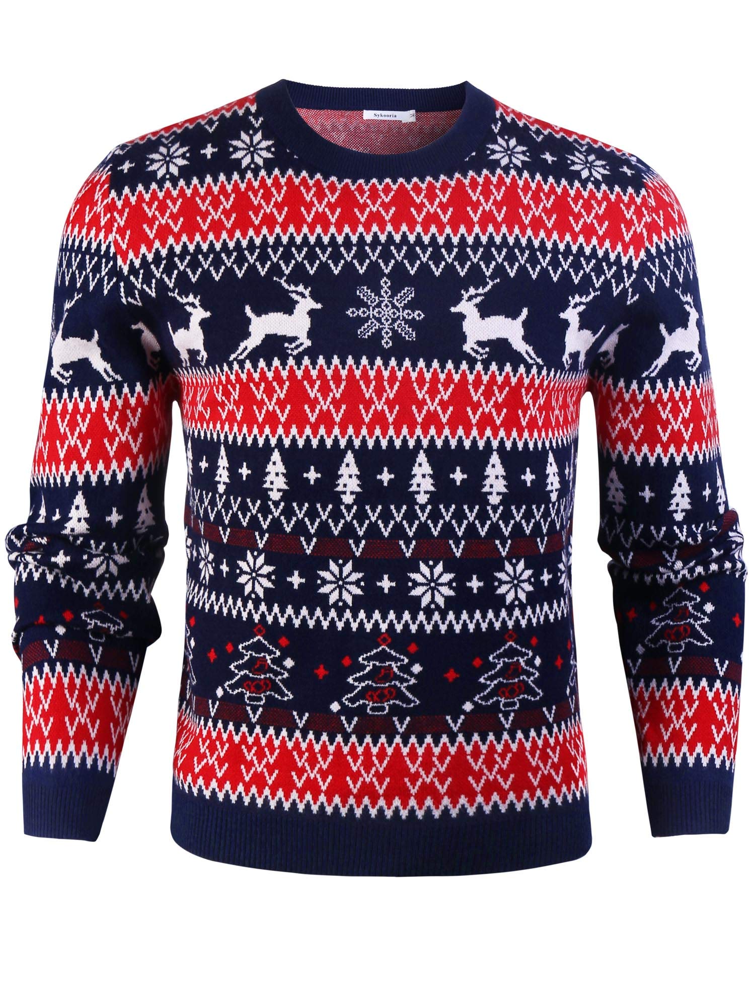 iClosam Maglione Natalizio Unisex Donna Uomo Invernale Stampare Cotone Ugly Sweater Pullover Maglieria Maglia Felpa Maglioni Sweatshirt Christmas Jumper