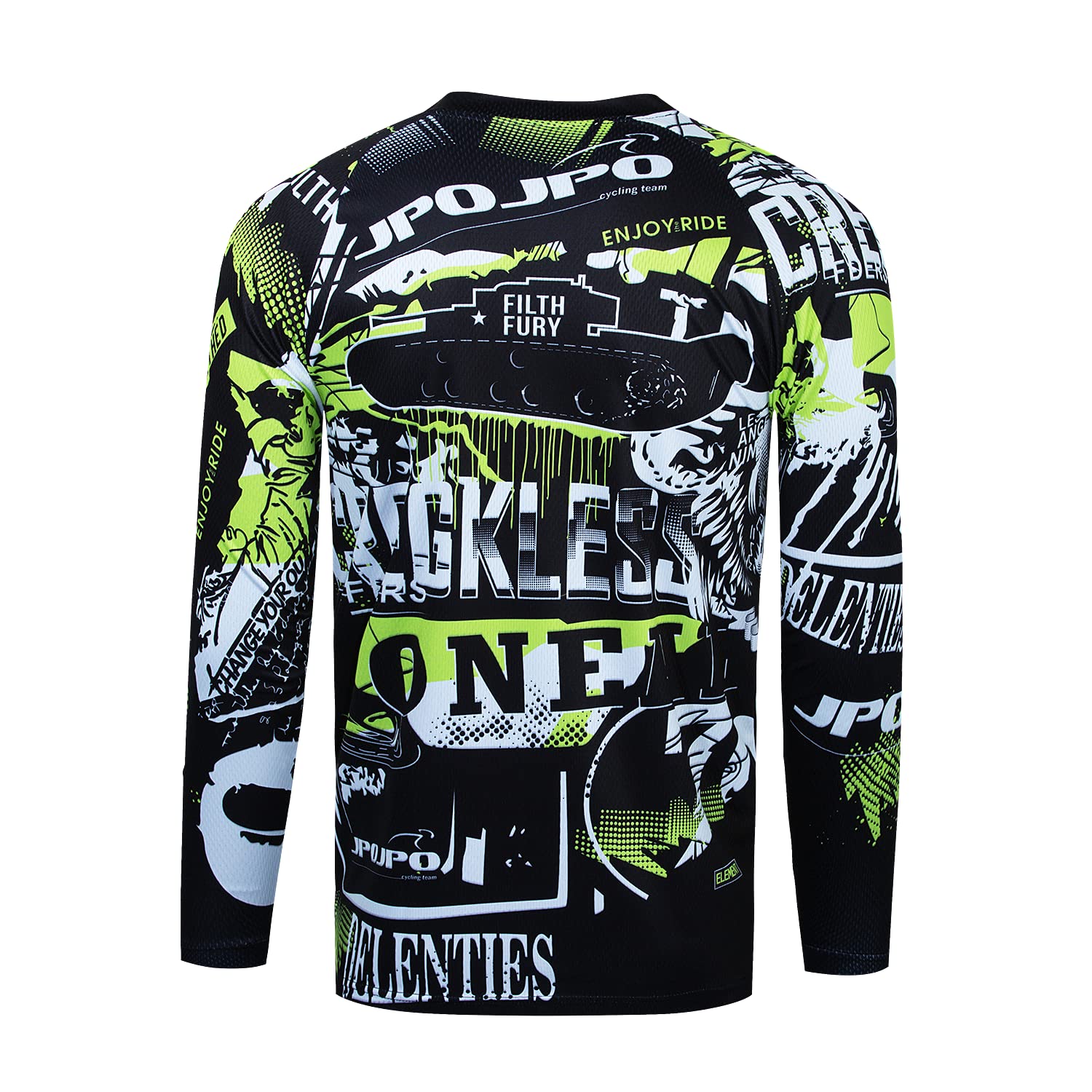 JPOJPO Men's Mountain Bike Jersey Long Sleeve Downhill&Motocross Shirts Breathable/Moisture-Wicking T-Shirt