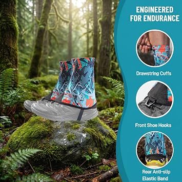 Trail Gaiters-Ankle Boots Gators Running Low Shoes,Breathable Sandproof Lightweight Adjustable Hiking for Women Men