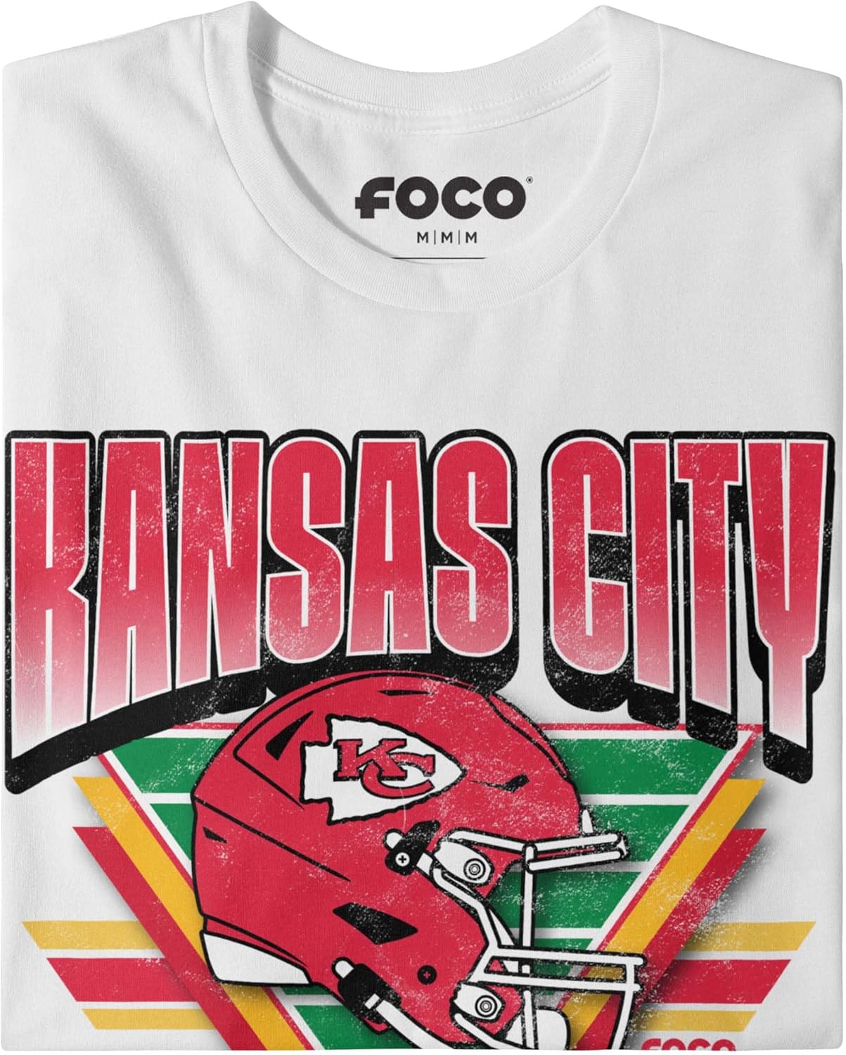 FOCO Unisex NFL Team Shirt Helmet Logo Triangle Vintage T-Shirt - Image 4