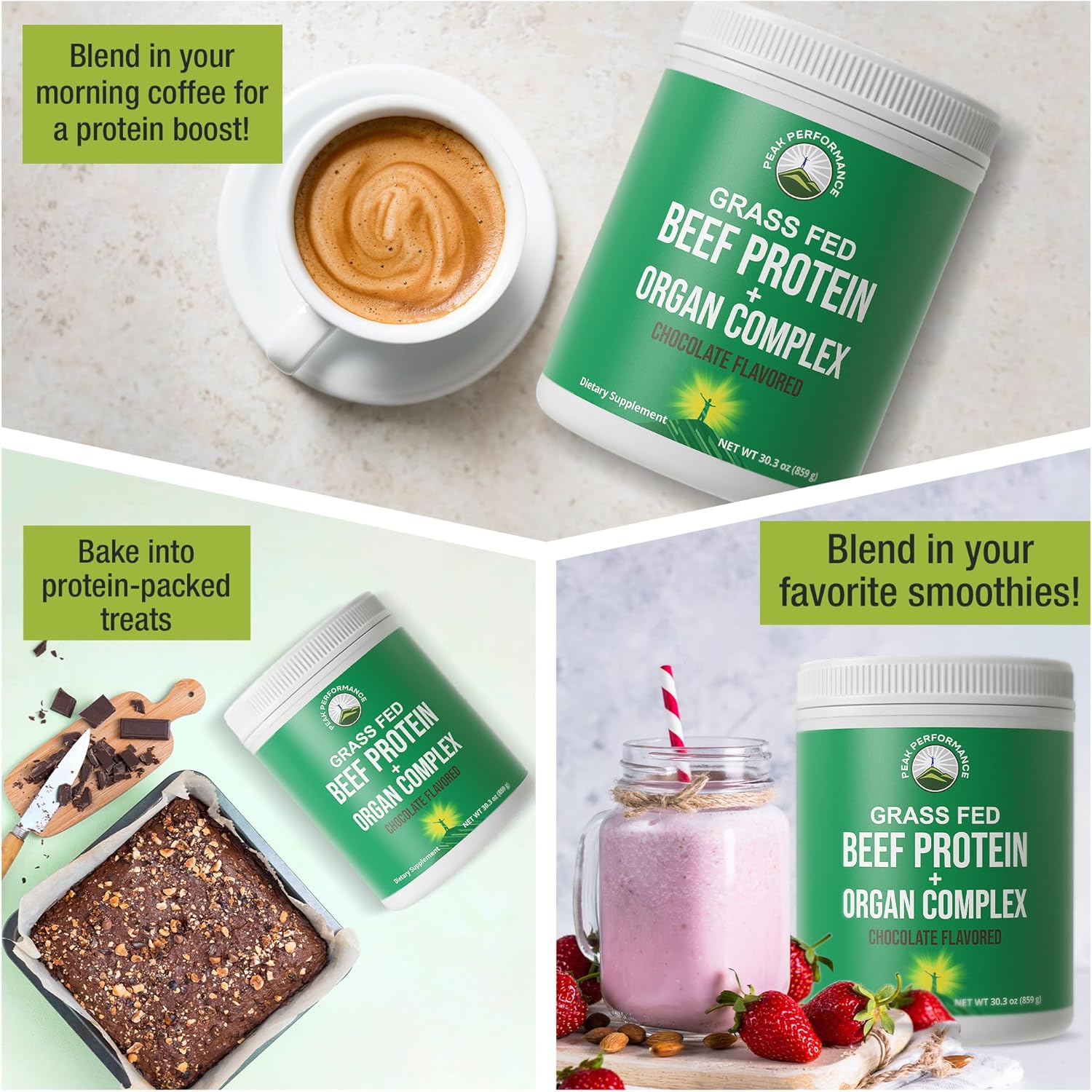 Grass Fed Beef Protein Powder + Organ Complex. Lactose Free Great Tasting Beef Protein Isolate. Animal Based Non Dairy No Whey Paleo Carnivore Supplement for Muscle Building. Chocolate Flavor - Image 6