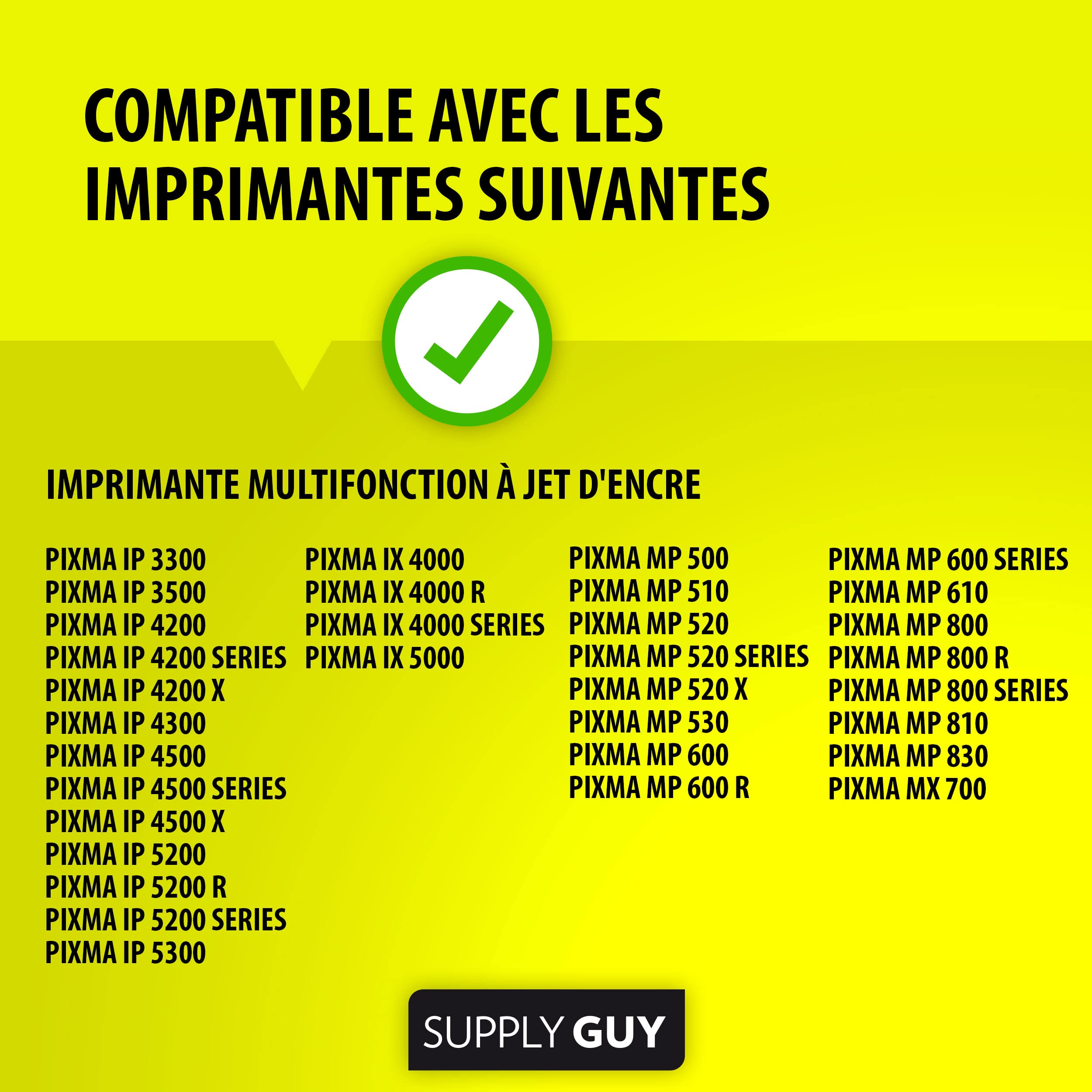 Supply Guy 10 Cartucce Compatibile Con Canon PGI-5 CLI-8 Multipack Per IP4200 IP4200 Series IP4200X IP4300 IP4500 IP4500 Series IP4500X IP5200 IP5200R IP5200 Series IP5300 MP500 MP530