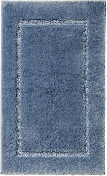 BrylaneHome BH Studio Luxe Bath Rugs - 30" W 50" L, French Blue