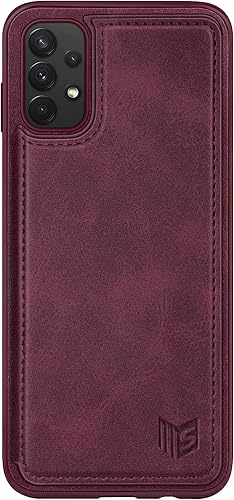 Miniatura 6 de SUANPOT Funda tipo cartera con bloqueo RFID para Samsung Galaxy A32 5G con tarjetero de crédito, funda de piel sintética con tapa para teléfono, a