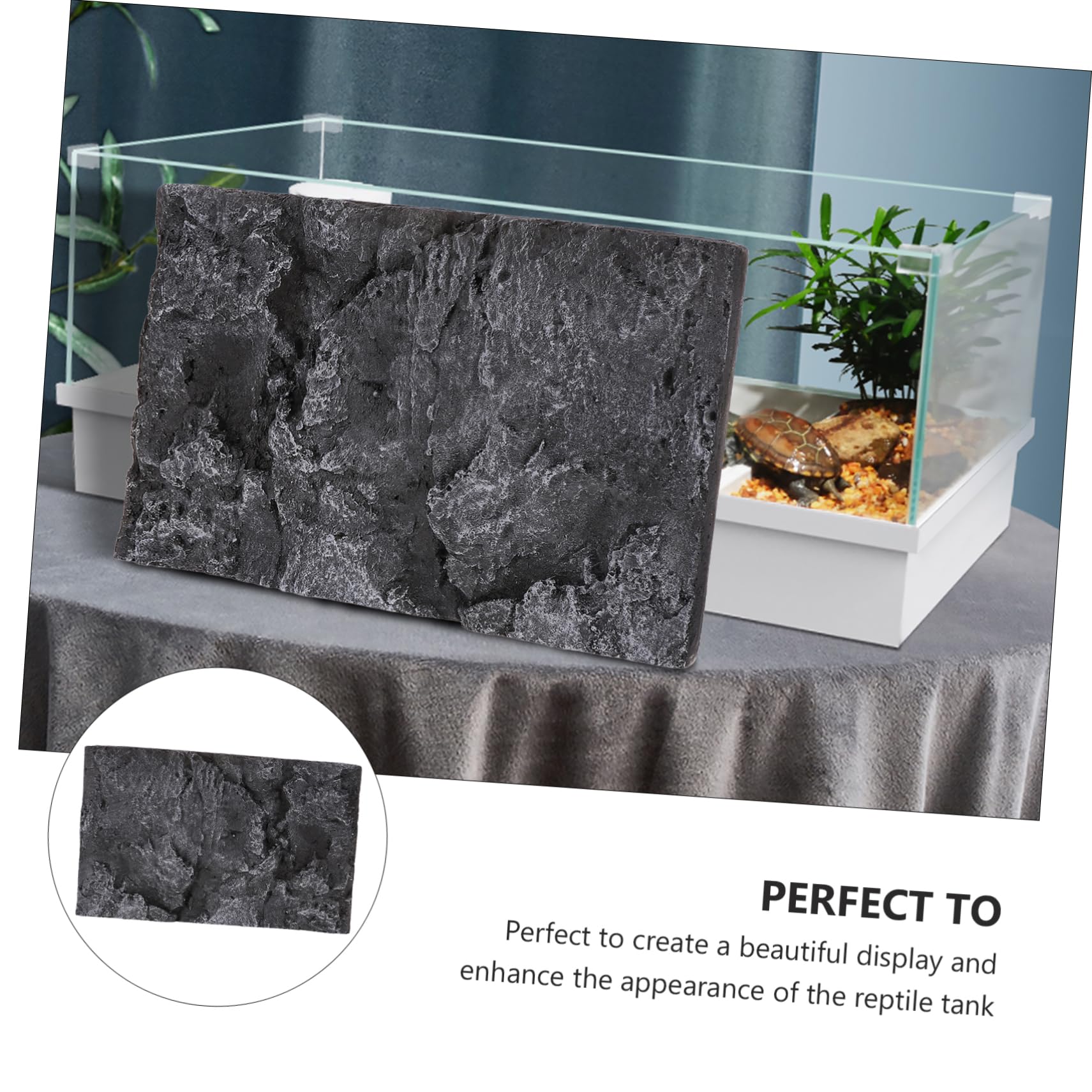 VOSAREA 3D Natural Background Reptile Tank Decoration Panel PVC Reptile Cage Decorative Panel