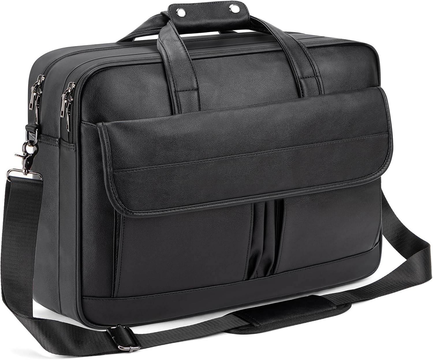 Boardingblue Men's Leather Messenger Bag, 15.6 Inches Laptop Briefcase Business Satchel Computer Handbag Shoulder Bag for Men