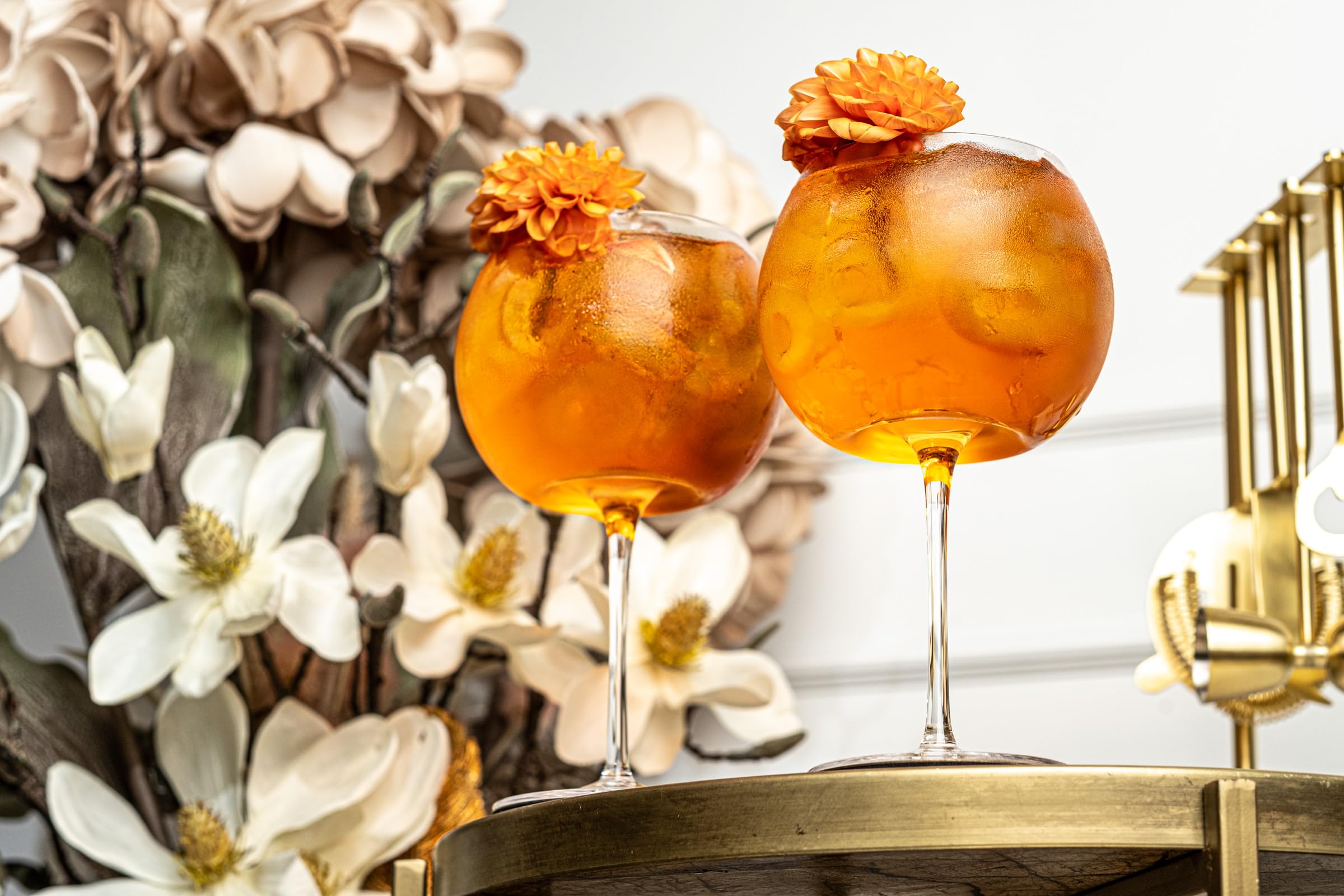 Aperol spuitglazen, 450 ml, set van 2, elegante kristallen spuitglazen met lange steel voor aperolspuit, limoncello-spuit, spatten cocktails, moderne aperolglazen en aperitief cocktailglazen