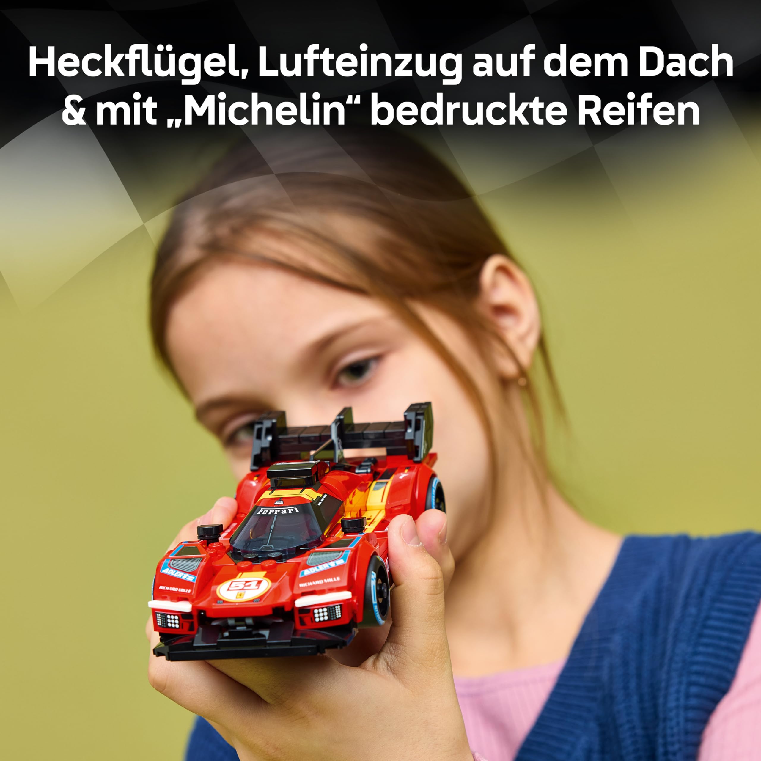 LEGO Speed Champions Ferrari 499P - Rennwagen Spielzeug - Mint Modellbau mit Fahrer Minifigur zum Sammeln - Motorsport Geschenk für Jungen ab 9 Jahren und Fans - 77261