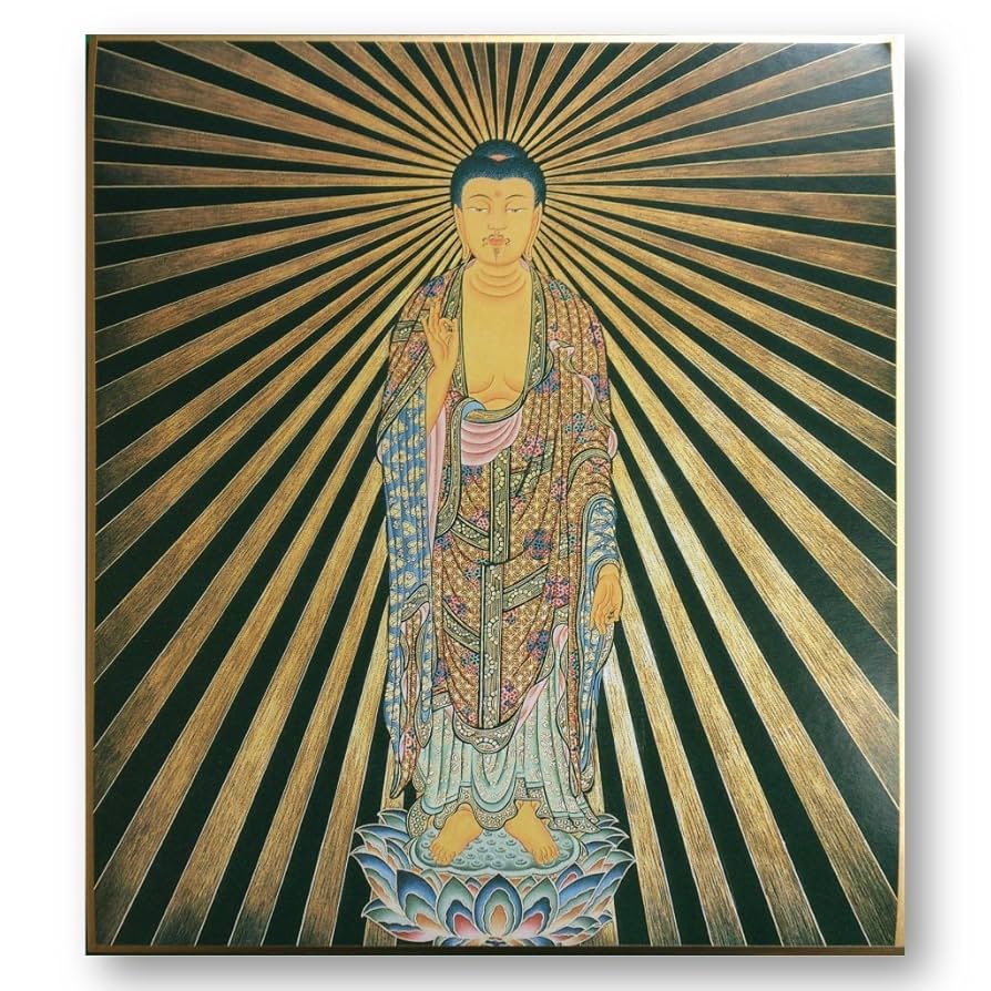 Amazon.co.jp: 色紙 仏画色紙 阿弥陀如来 あみだにょらい