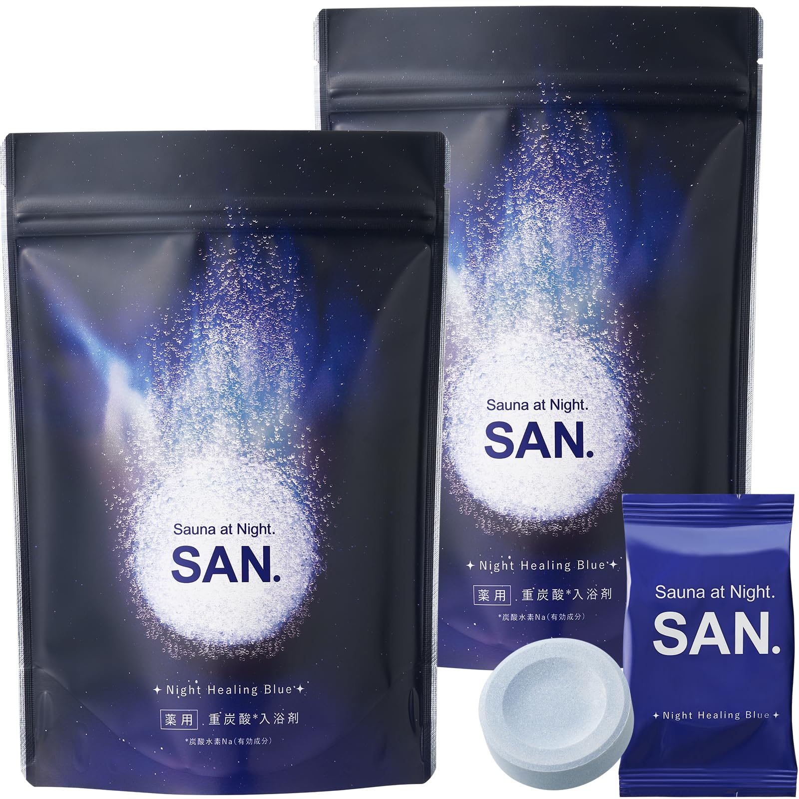 SAN. SAN Medicinal Carbonate Bath Additive (White Musk 2-Pack / 45g×8 Tablets) Over-the-counter Product Heavy Carbonate Bath Tablets (Fatigue Recovery/Shoulder Stiffness/Lower Back Pain/Cold Feet