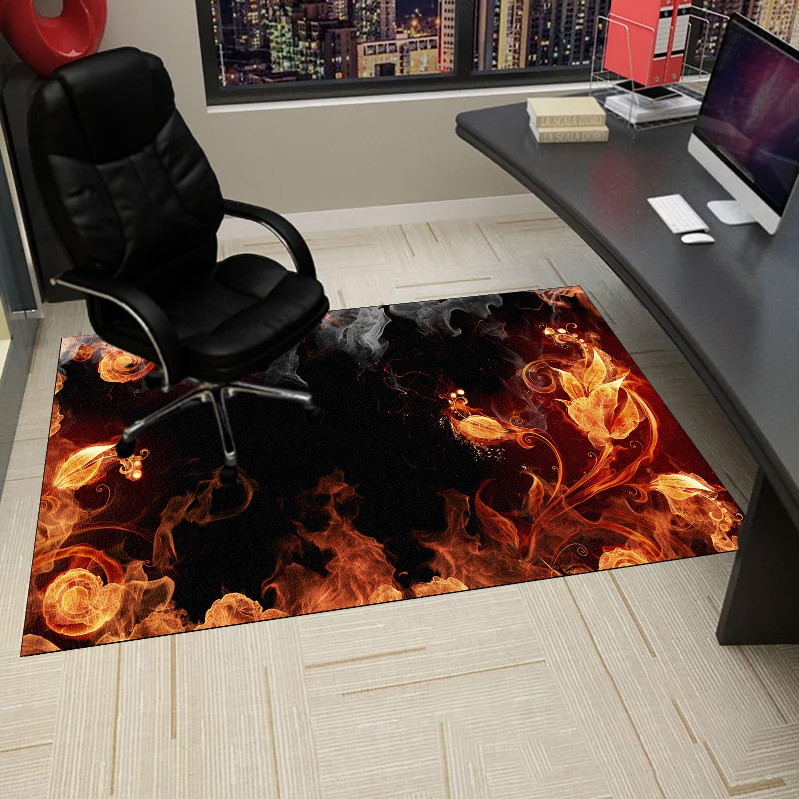 Alfombrilla para silla de escritorio para oficina y gaming alfombra protectora antideslizante