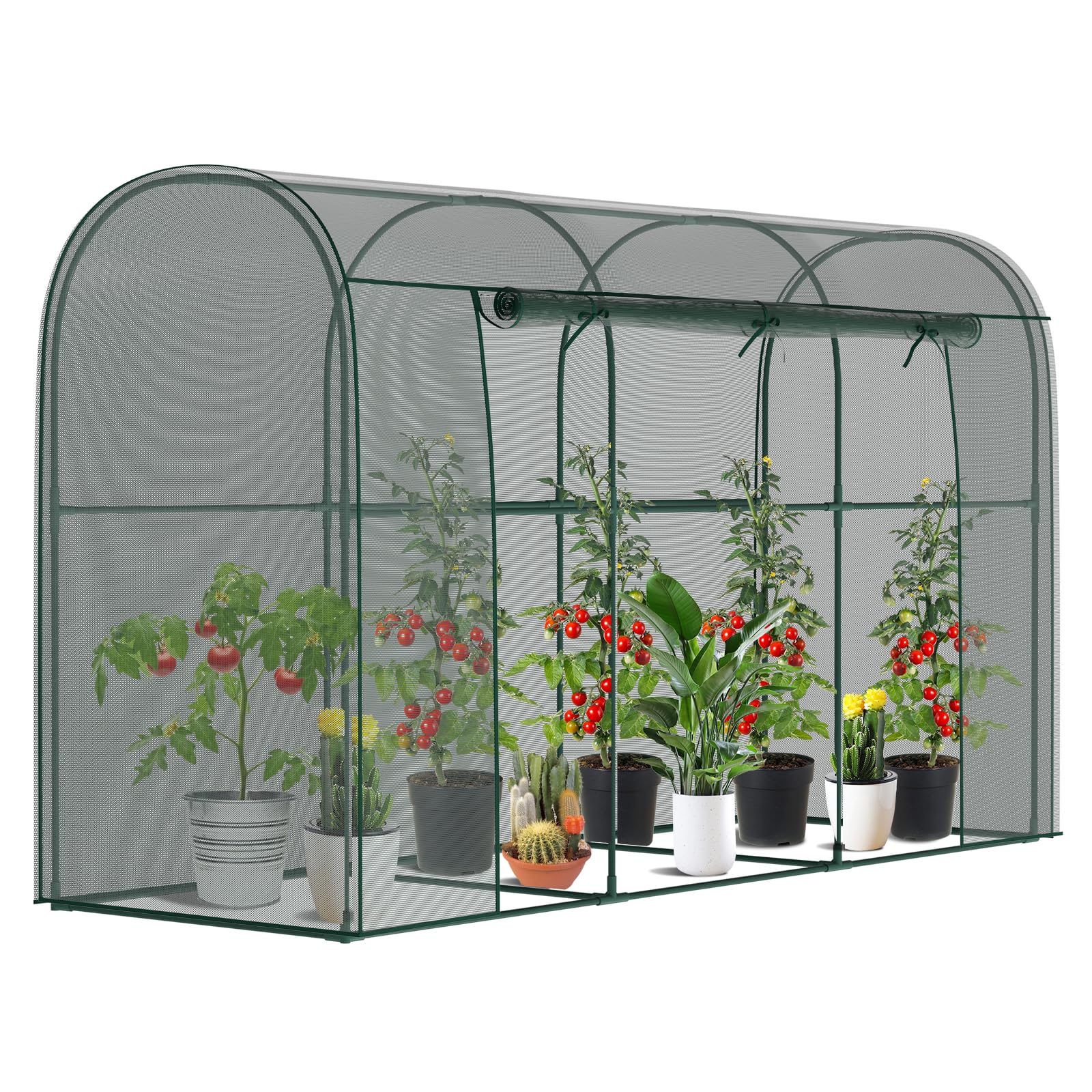 SUNYRISY 300x100x180 cm Gartenzaun Pflanzenkäfig Pflanzennetz für Tomaten Topfpflanzen Gemüse Blumen Schutz, Netz-Gewächshaus Gartennetz Zschafzaun Fence für Garten, Bogen