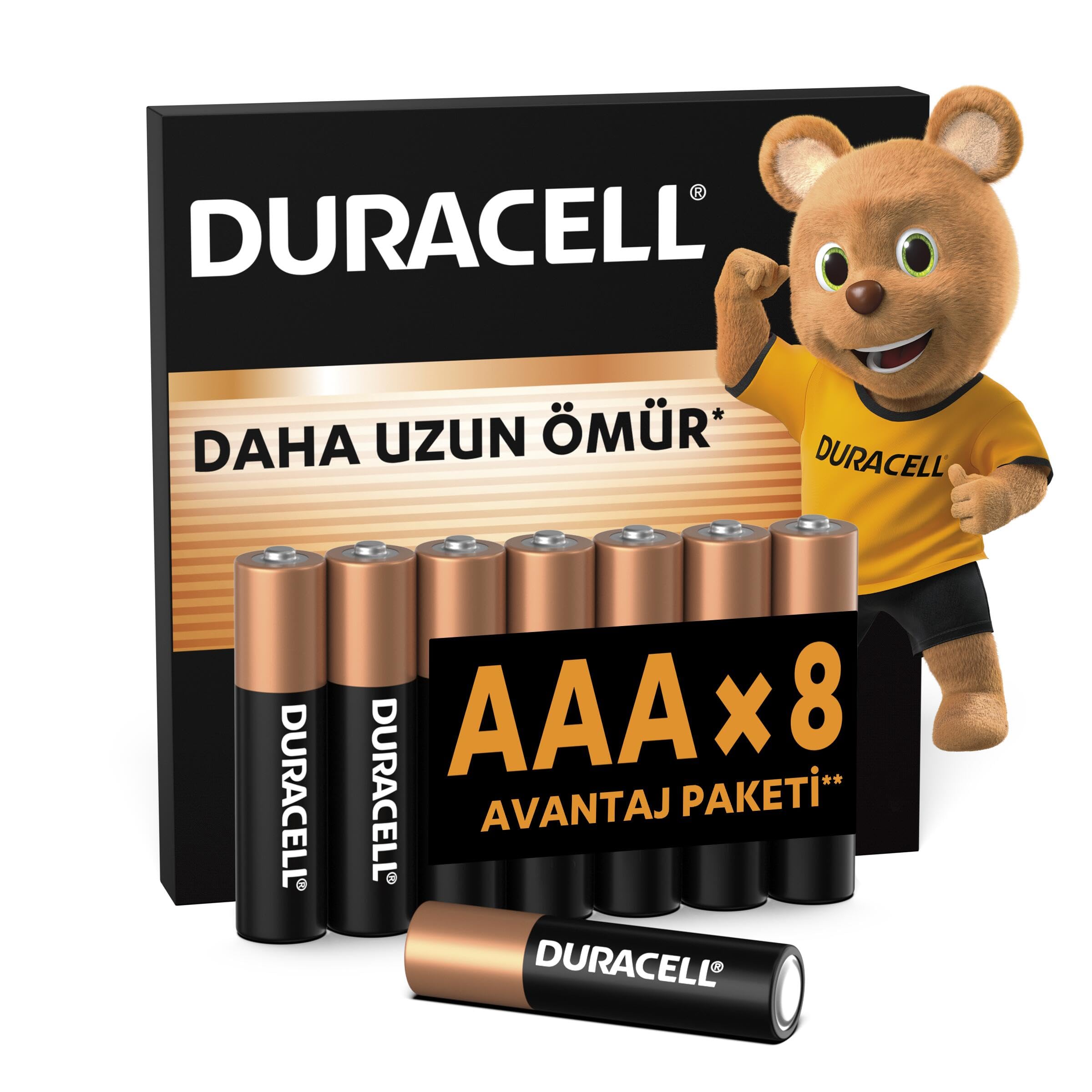 DURACELL Basic AAA İnce Kalem Pil (8’li paket) 1.5V, LR03