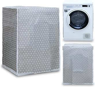 Washing Machine Cover and Dryer Cover for Indoor, Waterproof, Polyester, Heart Color, 65 x 55 x 85 cm