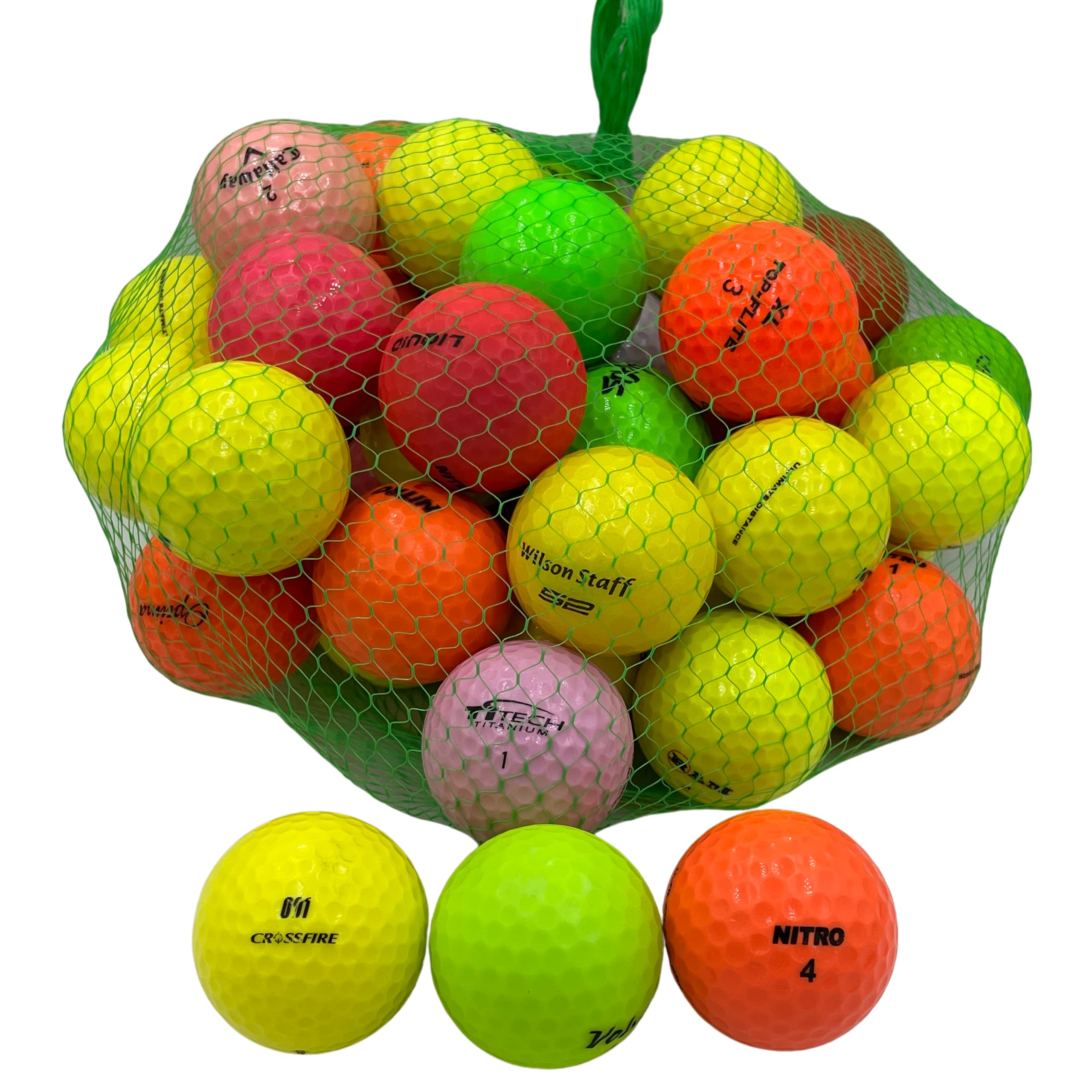 Golf Ball Planet 50 Pack Used Golf Balls Mix Colors