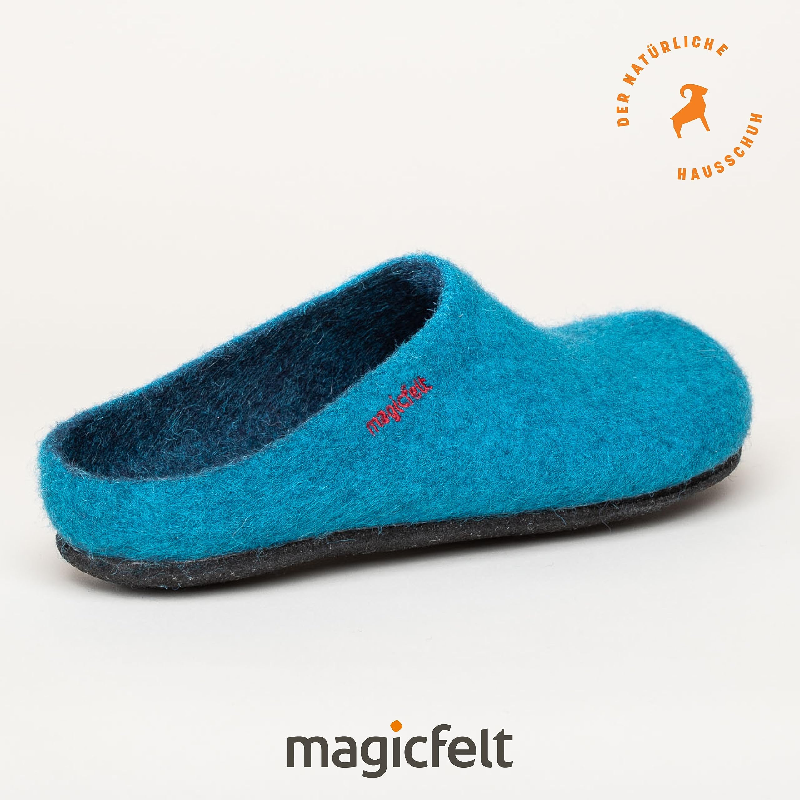 Magicfelt Filz-Hausschuh 709 aus 100% Merino-Wolle | Pantoffel für Damen & Herren mit anatomisch geformter Filz-Latex-Sohle - Made in Tirol