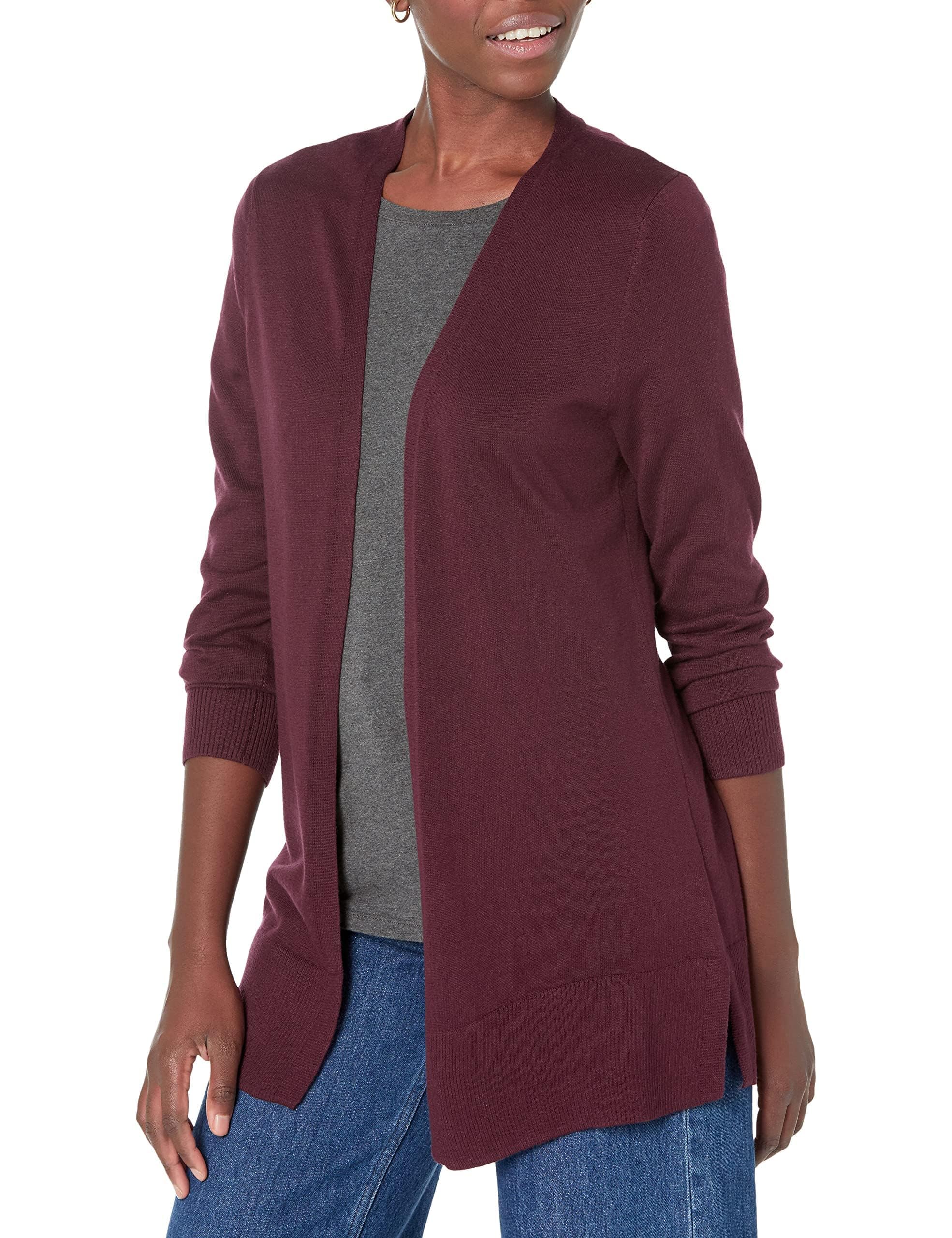 Amazon Essentials Women's Lightweight Long Sleeve Open-Front Cardigan Sweater