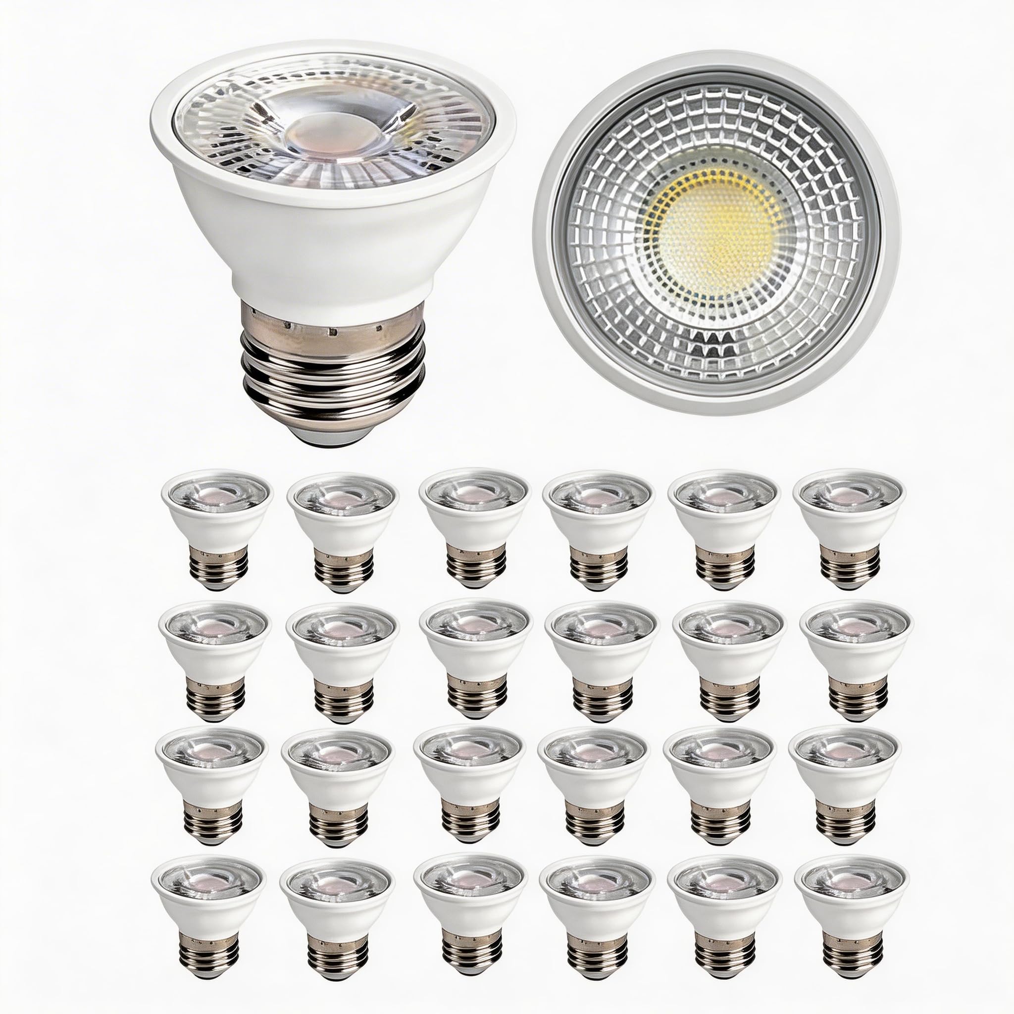 HMYYJT Dimmable PAR16 LED Bulb E12 Short Neck 6W 50W Equivalent | 550LM 38° Beam Angle 3000K LED Spotlight Bulb for Recessed Light Curio Cabinet 24-Pack