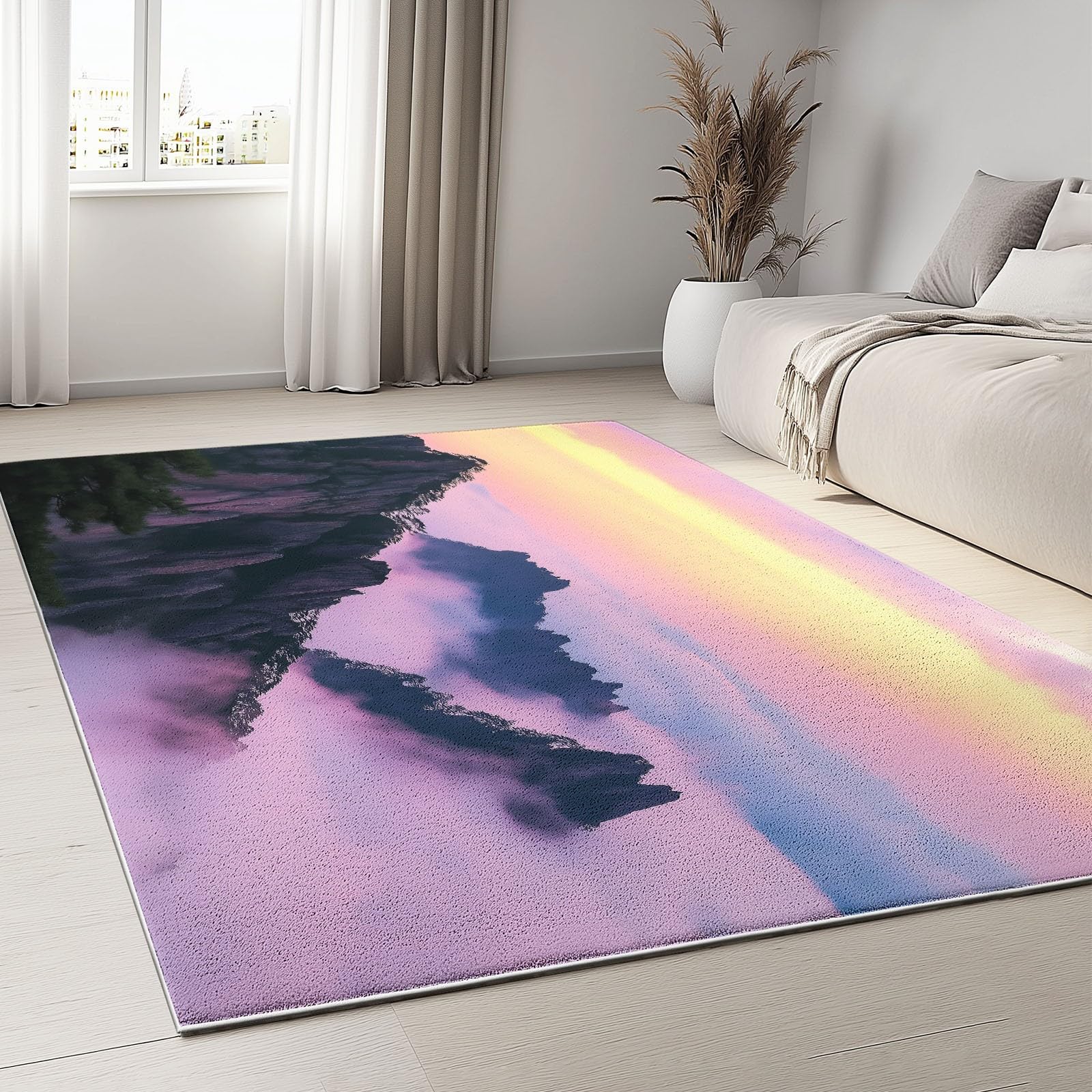 Tapis antidérapant lavable en machine 60x90 pour entrée et salon