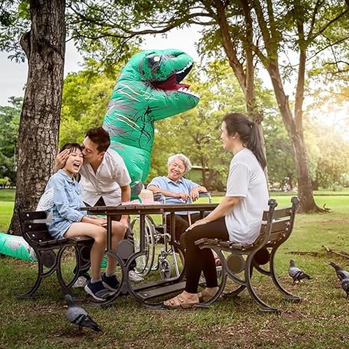 Miniatura 7 de Disfraz inflable de tiranosaurio para adultos, disfraz de dinosaurio de fantasía, disfraz de estegosaurio, disfraz para Halloween o cosplay