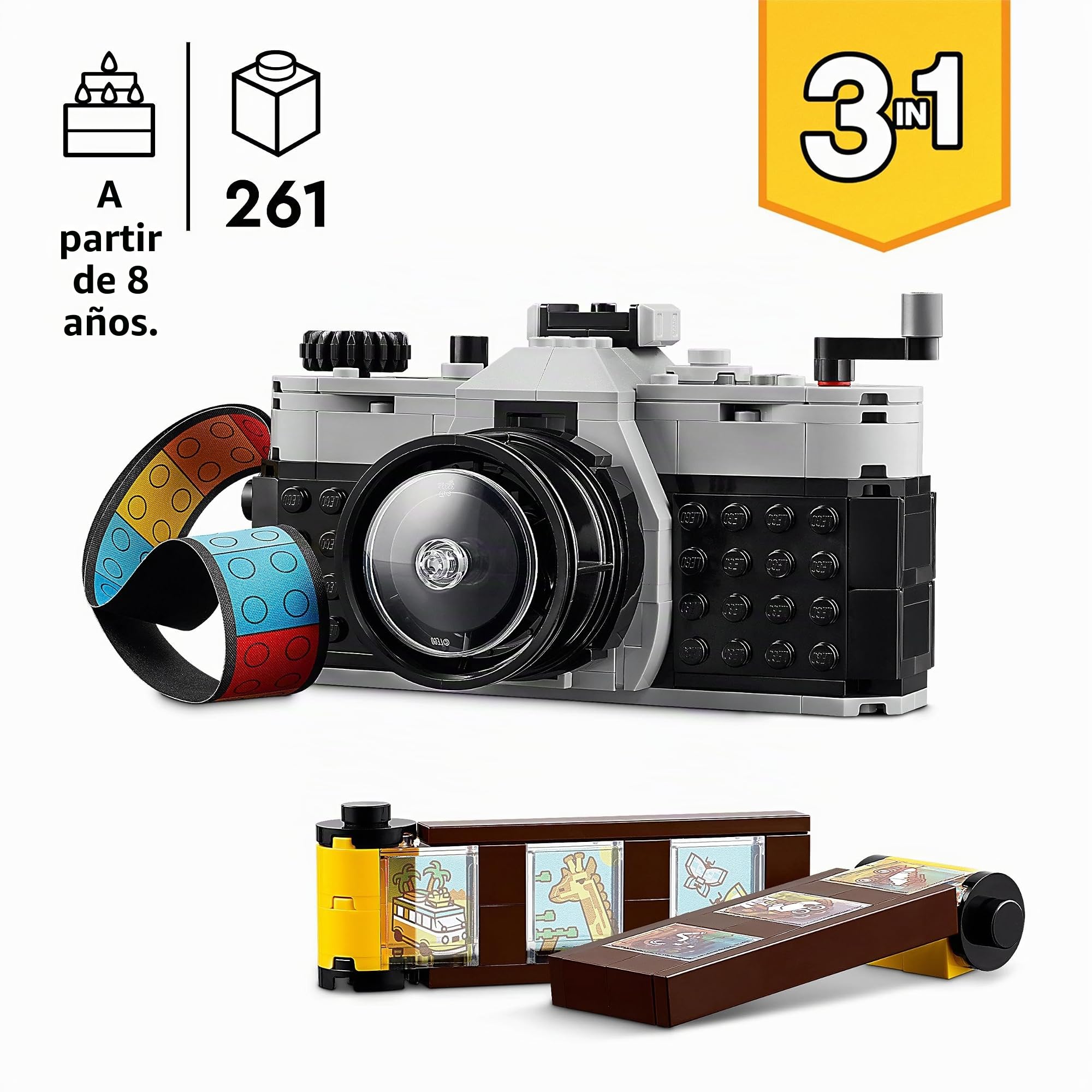 LEGO Lote Fotografía Incluye: Ideas Cámara Polaroid OneStep SX-70 (21345) Maqueta para Adultos y Creator 3 en 1 Cámara Retro (31147) de Juguete para Niños y Niñas de 8 Años o Más, Regalo Fotógrafos